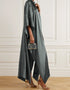 Grey Heavy Designer Heavy Maxi Dress Back View