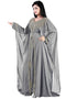 Latest Grey Colored Georgette Heavy Farasha