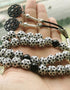 Luxury Tasbih black&silvers bead beinlaid zircon stone islamic handmade prayer bead