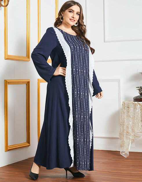 Modest Dubai Blueish Grey Abaya