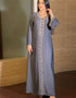 Diamonds Jalabiya Long Arabic Dress Evening Party Gown