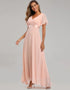Elegant V-Neck Chiffon Formal Evening Gown