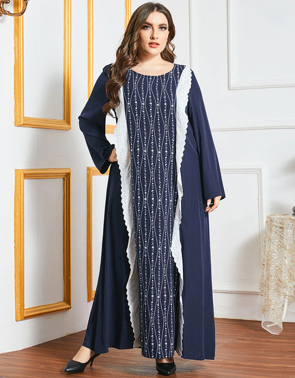 Modest Dubai Blueish Grey Abaya