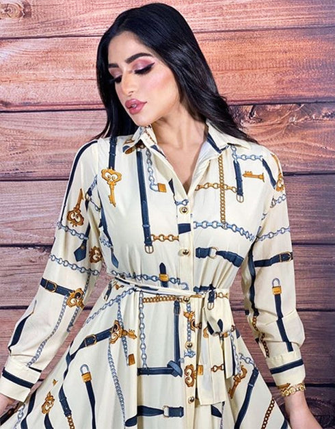 Modest Arabic Long Shirt With Full Sleeves Dress for Women