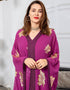 Latest Gold Stamping Chiffon Farasha Kaftans For Women
