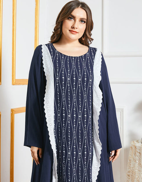 Modest Dubai Blueish Grey Abaya