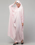 Muslim Smoking Sleeve Tie at Back Ready To Wear Instant Full Size knits JiIbab Close-up View