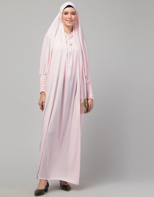 Muslim Smoking Sleeve Tie at Back Ready To Wear Instant Full Size knits JiIbab Lifestyle Images
