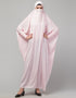 Muslim Smoking Sleeve Tie at Back Ready To Wear Instant Full Size knits JiIbab Front View
