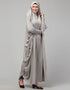 Modest Smoking Sleeve Tie at Back Ready To Wear Instant Full Size knits JiIbab Front View