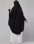 Black Polyester Knits Head Covers Hijab Back View