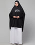 Black Polyester Knits Head Covers Hijab Front View