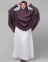 Dusty Purple Matt Nida Head Covers Hijab Close-up View
