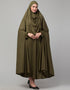 Chic Olive Extra Nose Piece Head To Toe Free Size Jilbab Prayer hijab for hajj and umrah Side View