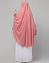 Pink Matt Nida Head Covers Hijab Back View