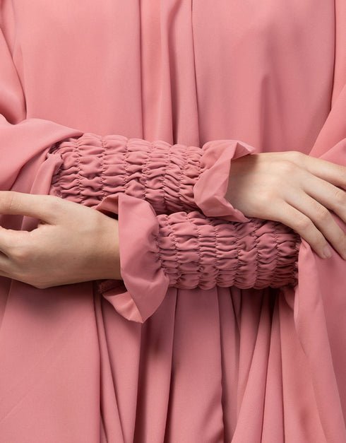 Pink Matt Nida Head Covers Hijab Side View