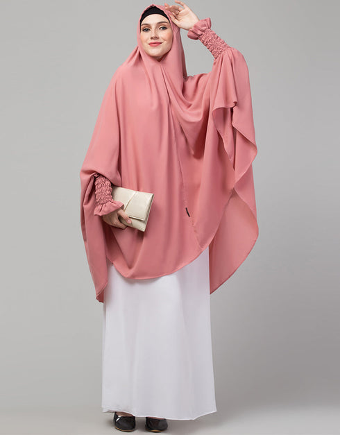 Pink Matt Nida Head Covers Hijab Front View