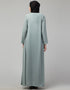 Islamic Sage Front open with Zip Daily wear Basic Abaya Additional Angles