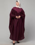 Women Yoke and Gathered Front and Back Pleated sleeve Free size Kaftan abaya Back View
