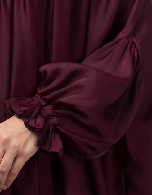 Women Yoke and Gathered Front and Back Pleated sleeve Free size Kaftan abaya Additional Angles