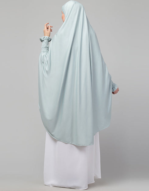 Sky Sage Polyester Head Covers Hijab Side View