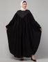 Arabic Yoke and Gathered Front and Back Pleated sleeve Free size Kaftan abaya Lifestyle Images