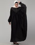 Arabic Yoke and Gathered Front and Back Pleated sleeve Free size Kaftan abaya Additional Angles