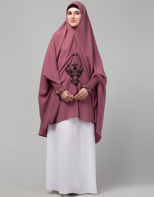 Mouve Pink Matt Nida Head Covers Hijab Front View