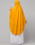 Musturd Polyester Knits Head Covers Hijab Back View