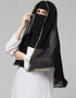 Green Polyester Georgette Head Covers Hijab Close-up View