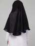 Blue Polyester Georgette Head Covers Hijab Side View