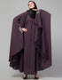 Muslim Embroidered Irani Kaftan In Dusty purple Color Back View