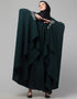 Dubai Embroidered Irani Kaftan In Bottle Green Color Back View