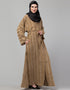 Muslimah Beautiful Trendy Beige Color Abaya Additional Angles
