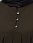 Trendy Pleats at chest Smoking Sleeve Casual Abaya Lifestyle Images