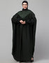 Chic Yoke and Gathered Front and Back Pleated sleeve Free size Kaftan abaya Side View