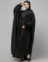 Chic Yoke and Gathered Front and Back Pleated sleeve Free size Kaftan abaya Back View
