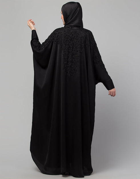 Women Beautiful Black Color embroidery Work Abaya Additional Angles