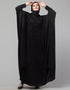 Women Beautiful Black Color embroidery Work Abaya Front View
