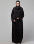 Islamic Beautiful Black Color embroidery Work Abaya Front View