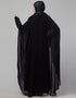 Modest Beautiful Black Color embroidery Work Abaya Front View