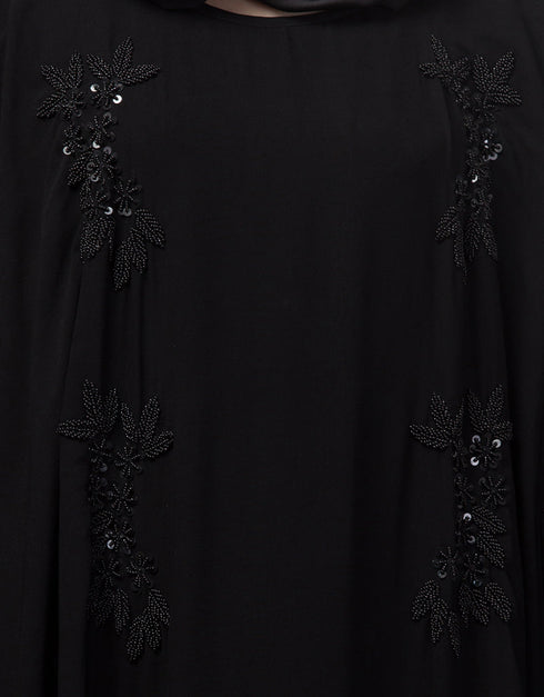 Modest Beautiful Black Color embroidery Work Abaya Lifestyle Images