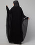 Muslim Beautiful Black Color Mirrow Work Abaya Front View