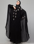 Muslim Beautiful Black Color Mirrow Work Abaya Lifestyle Images
