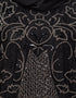 Chic Black Shine Nida Embroidery Abaya Back View