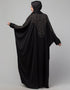 Trendy Black Shine Nida Golden Embroidery Abaya Additional Angles