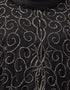 Trendy Black Shine Nida Golden Embroidery Abaya Front View