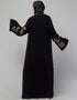 Muslim Black Shine Nida Copper Embroidery Abaya Additional Angles