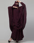 Trendy 3 pcs set of Abaya Khimer and Nose piece Front View