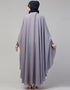 Modest smoking at sleeve Causal Daily Wear Irani kaftan In the Shade of Grey